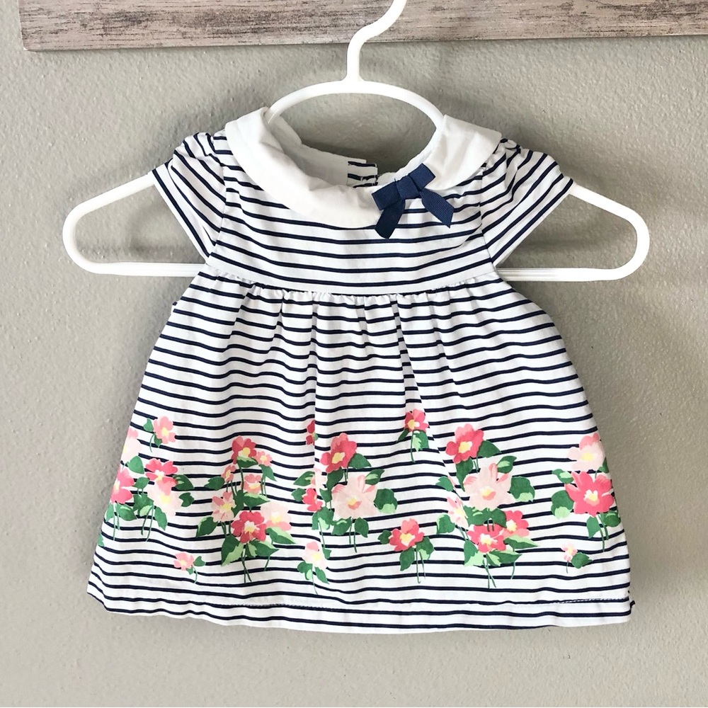Janie and Jack Striped Floral Mini Dress 3-6 Months